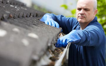 cleaning and inspecting Plas Coch roofs